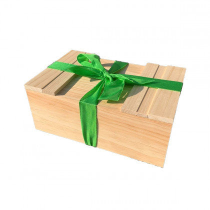 Dřevěná krabička - přírodní borovicové dřevo - 1 ks