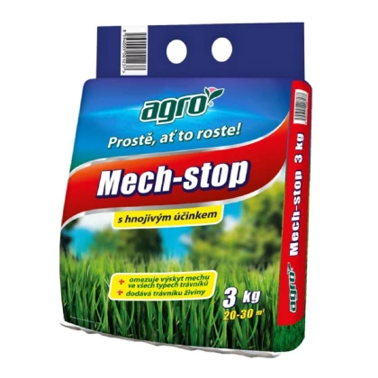 Hnojivo na trávník Mech Stop - Agro - pevné hnojivo - 3 kg
